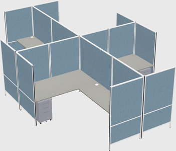 Modern modular quad l-shaped panel system