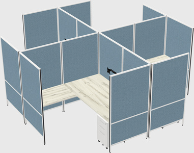 Modern modular quad l-shaped panel system
