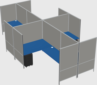 Système de panneaux modulaires modernes en forme de l quadruple