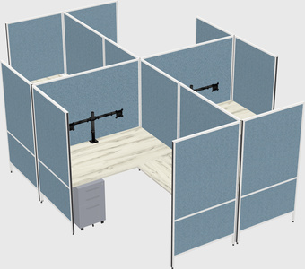 Modern modular quad l-shaped panel system
