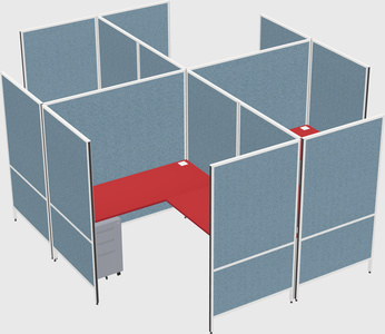 Modern modular quad l-shaped panel system