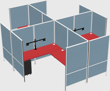 Système de panneaux modulaires modernes en forme de l quadruple