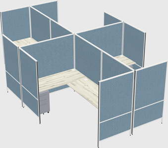 Modern modular quad l-shaped panel system
