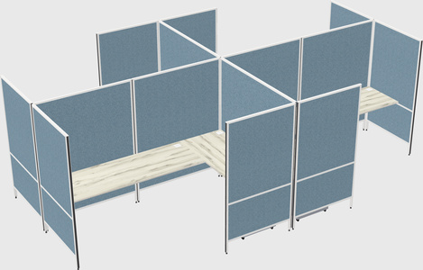 Modern modular quad l-shaped panel system
