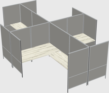Modern modular quad l-shaped panel system