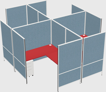 Modern modular quad l-shaped panel system