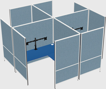 现代模块化四边形l型面板系统
