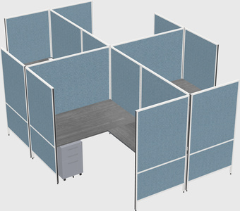 Modern modular quad l-shaped panel system