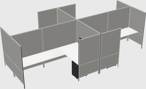 Modern modular quad l-shaped panel system