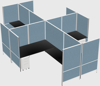 Modern modular quad l-shaped panel system