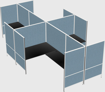 Modern modular quad l-shaped panel system