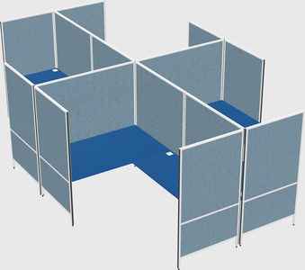 Modern modular quad l-shaped panel system