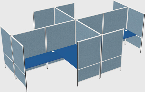Modern modular quad l-shaped panel system