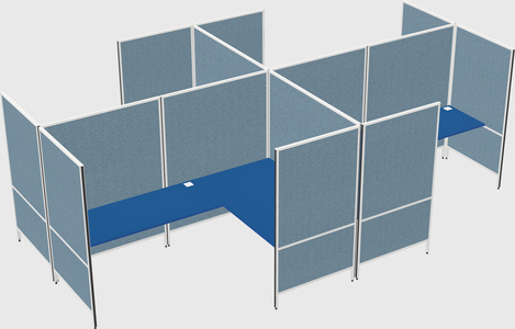 Modern modular quad l-shaped panel system