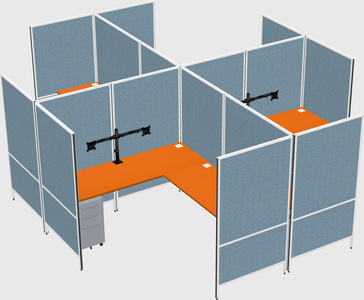 Modern modular quad l-shaped panel system