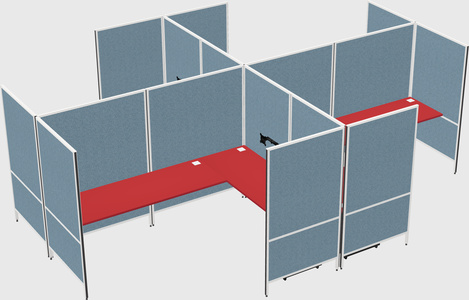 Modern modular quad l-shaped panel system