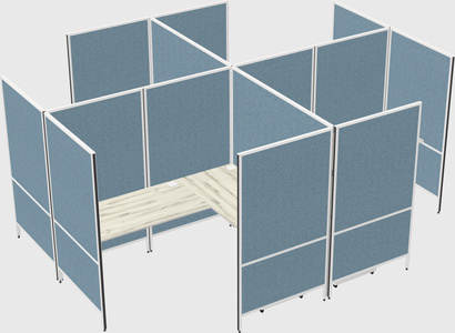 Modern modular quad l-shaped panel system