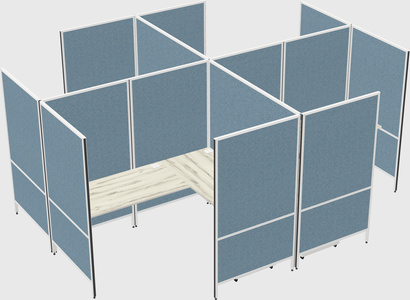 Modern modular quad l-shaped panel system