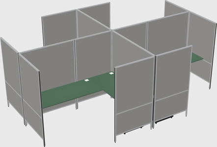现代模块化四边形l型面板系统