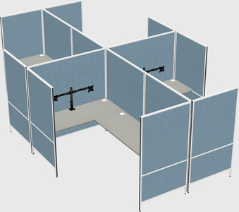 Système de panneaux modulaires modernes en forme de l quadruple