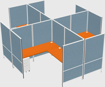 Modern modular quad l-shaped panel system