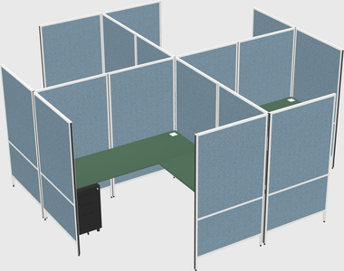 Modern modular quad l-shaped panel system