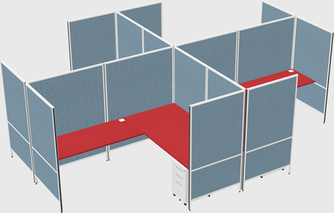 Modern modular quad l-shaped panel system