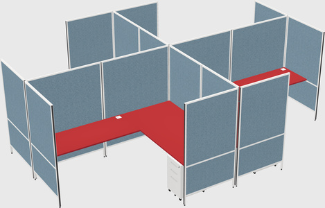 Modern modular quad l-shaped panel system