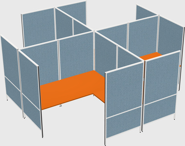 现代模块化四边形l型面板系统