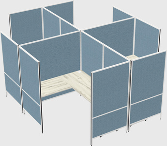 Modern modular quad l-shaped panel system