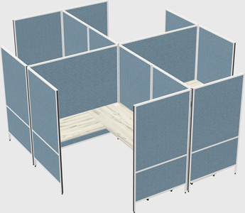 Modern modular quad l-shaped panel system