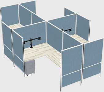 Modern modular quad l-shaped panel system