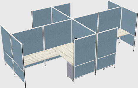 Modern modular quad l-shaped panel system