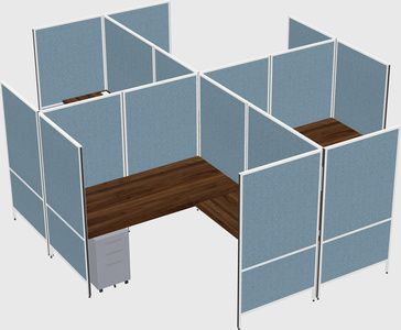 Modern modular quad l-shaped panel system