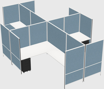 Modern modular quad l-shaped panel system