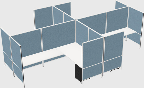 Modern modular quad l-shaped panel system
