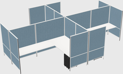 Modern modular quad l-shaped panel system