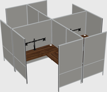 现代模块化四边形l型面板系统