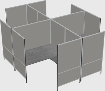 Modern modular quad l-shaped panel system