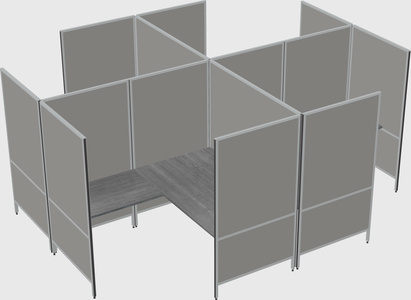 Modern modular quad l-shaped panel system