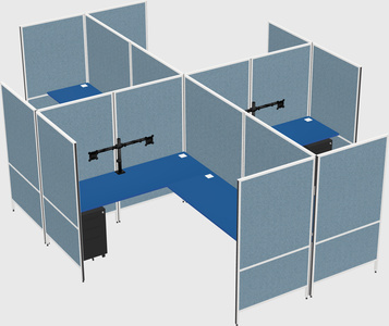 现代模块化四边形l型面板系统