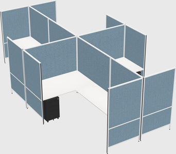 Modern modular quad l-shaped panel system