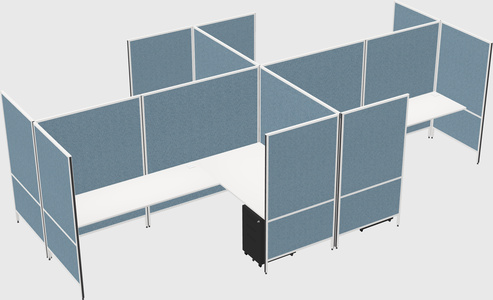 Modern modular quad l-shaped panel system