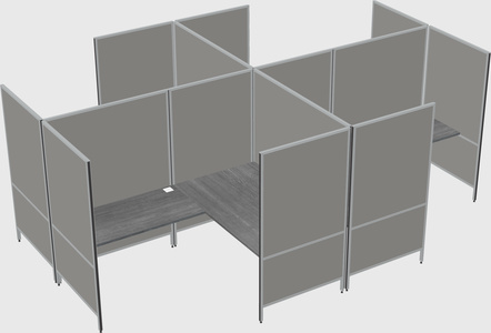 现代模块化四边形l型面板系统
