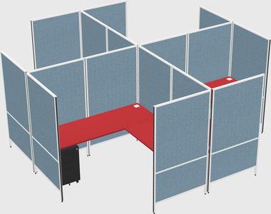 Modern modular quad l-shaped panel system