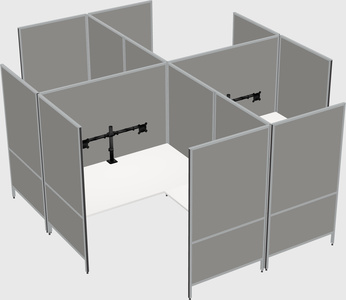 Système de panneaux modulaires modernes en forme de l quadruple
