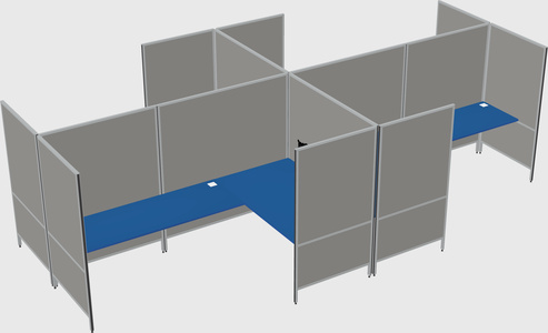 Modern modular quad l-shaped panel system