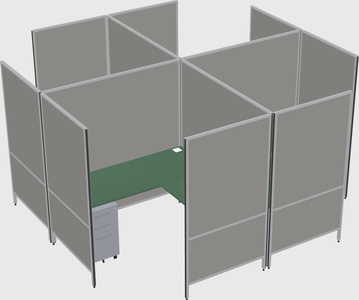 现代模块化四边形l型面板系统
