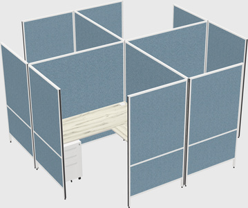 Modern modular quad l-shaped panel system