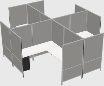 Système de panneaux modulaires modernes en forme de l quadruple